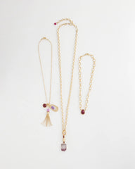 Chico's Convertible Three-Strand Stone Pendant Necklace