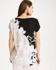 Chico's Linen Floral Seamed Tunic