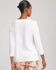 Chico's Short Pima 3/4 Sleeve Tee