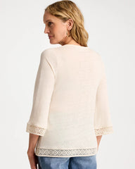 Chico's Linen Crochet Lace Tee