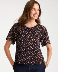 Chico's Spotted Bodre Tee