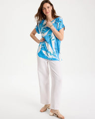 Chico's Printed Linen Button Tunic