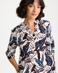 Chico's Poplin Cotton Popover Printed Dress