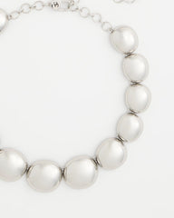 Chico's Silver Pebble Collar Necklace
