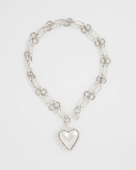 Chico's Heart Twice As Nice Pendant Necklace
