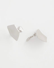 Chico's Silver Fan Clip On Earrings
