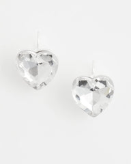 Chico's Crystal Heart Gem Drop Earrings