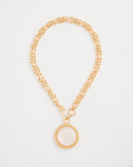 Chico's Reversible Swan Pendant Necklace