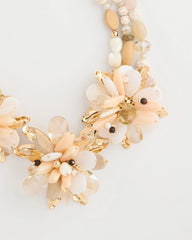 Chico's Chico's Originals Neutral Floral Bib Necklace