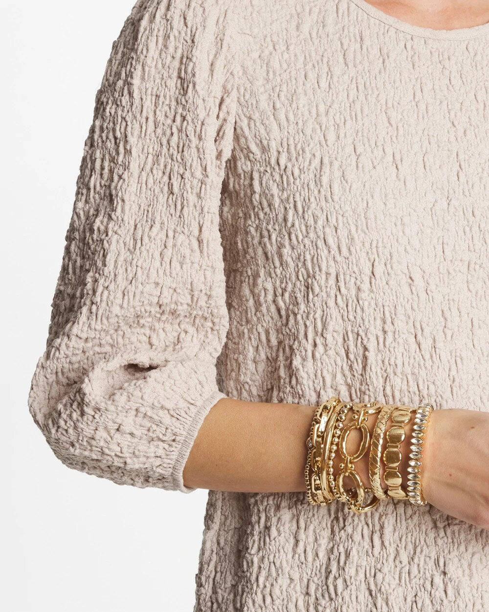 Chico's Gold Link Stretch Bracelet