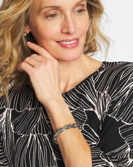 Chico's Silver Link Stretch Bracelet