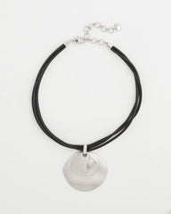 Chico's Silver Pendant On Cord