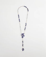 Chico's Blue Flower Long Y-Necklace