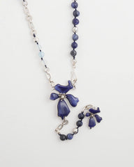 Chico's Blue Flower Long Y-Necklace