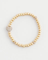 Chico's Gold Heart Stretch Bracelet