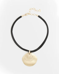 Chico's Gold Pendant On Cord