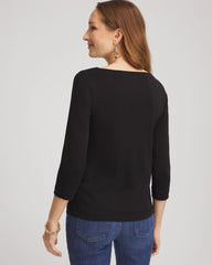 Chico's Pima Cotton 3/4 Sleeve Tee