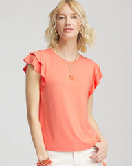 Chico's Touch of Cool™ Flutter Sleeve Tee