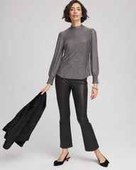 Chico's Sparkle Smocked Top