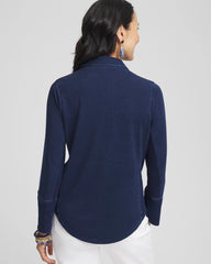 Chico's Collared Henley Top