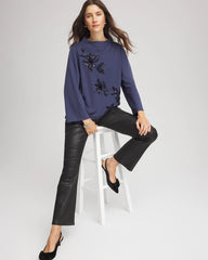 Chico's Embellished Structured Top