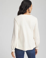 Chico's Embellished Long-sleeve Top