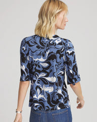 Chico's Stretch-Knit Flutter-Sleeve Tee