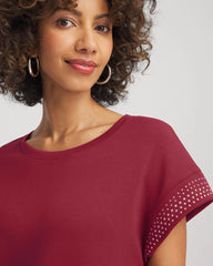 Chico's Zenergy® Embellished Short-Sleeve Top