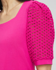 Chico's Touch of Cool™ Crochet Lace Square-Neck Tee