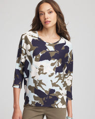 Chico's Floral Wedge Top