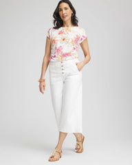 Chico's Touch of Cool™ Tropical Floral Dolman Tee