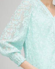Chico's Floral Soutache V-Neck Blouse