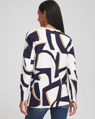 Chico's Geo Intarsia V-Neck Tunic