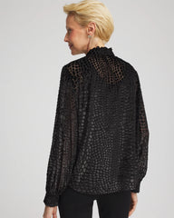 Chico's Burnout Velvet Blouse