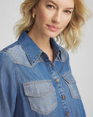 Chico's Tencel™ Colorblock Classic-Fit Shirt