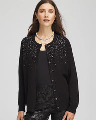 Chico's Ombré Rhinestone Cardigan