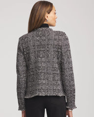 Chico's Embroidered Metallic Tweed Cardigan