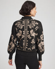 Chico's Bryne Jacquard Mockneck Pullover
