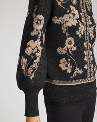 Chico's Bryne Jacquard Mockneck Pullover
