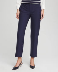 Chico's Cotton Straight Ankle Trousers