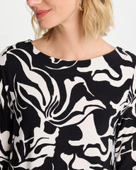 Chico's Jersey Knit Boatneck Shift Dress