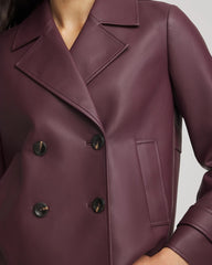 Chico's Faux Leather Trench Coat