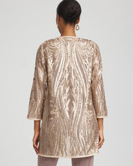 Chico's Travelers™ Collection Champagne Sequins Jacket