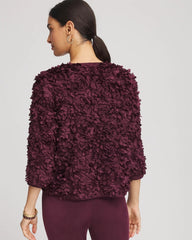 Chico's Travelers™ Collection Textured Rosette Jacket