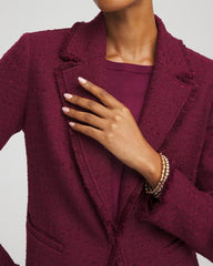 Chico's Tweed Fringe Blazer