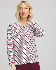 Chico's Zenergy® Soft Brushed Striped Top