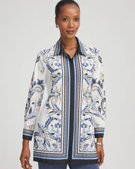 Chico's Travelers™ Collection Paisley Mesh Shirt Jacket