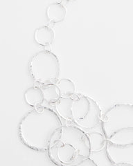 Chico's Short Silvertone Multi-Strand Link Necklace