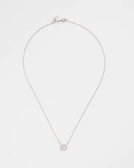 Chico's Silver Tone Drop Stone Necklace