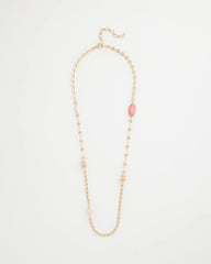 Chico's Pink Accent Long Single Strand Necklace
